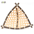 Natural Handmade Woven Rectangle Shape Bamboo Basket For Kitchen, Fruit Holder